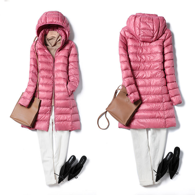 Packable Hat Nylon - Женская ультралегкая компактная длинная куртка-пуховик, новинка