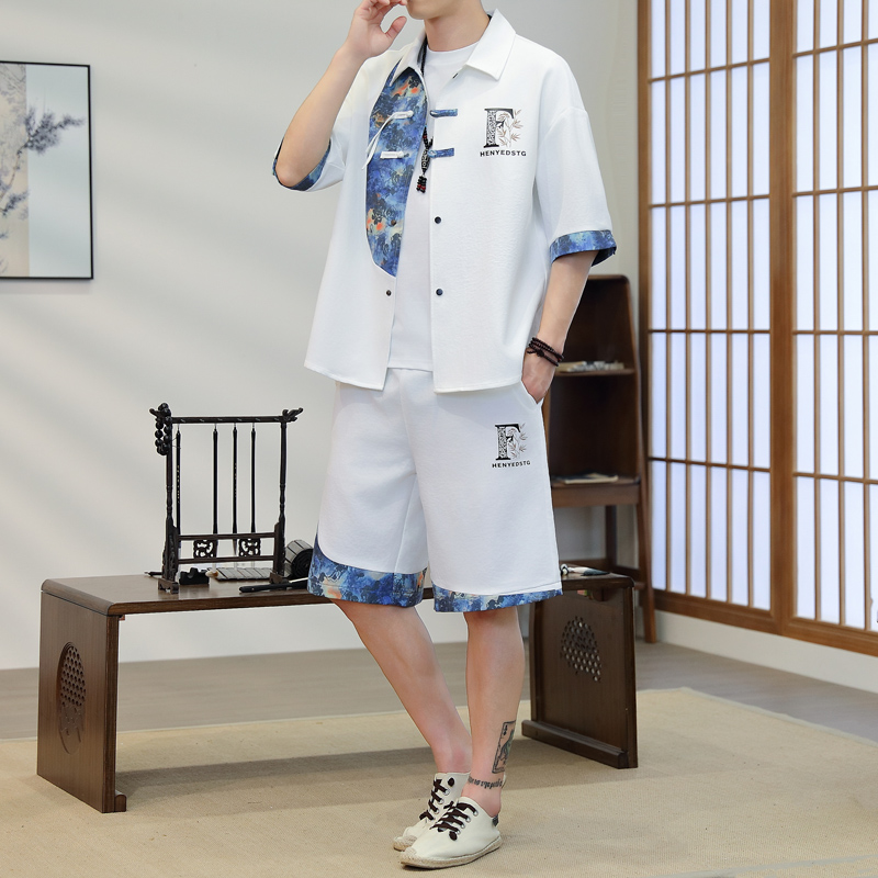 Resort Shirt Floral - Летний мужской комплект кимоно из 2