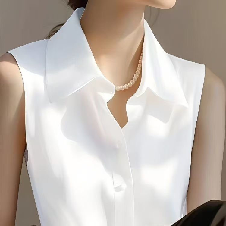 Французский атласный жилет без – обзор и цена Shirt Camp Collar