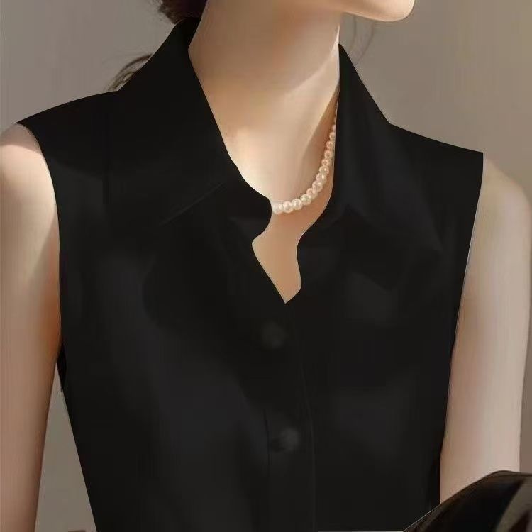 Французский атласный жилет без – обзор и цена Shirt Camp Collar