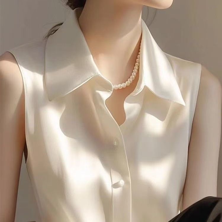 Французский атласный жилет без – обзор и цена Shirt Camp Collar
